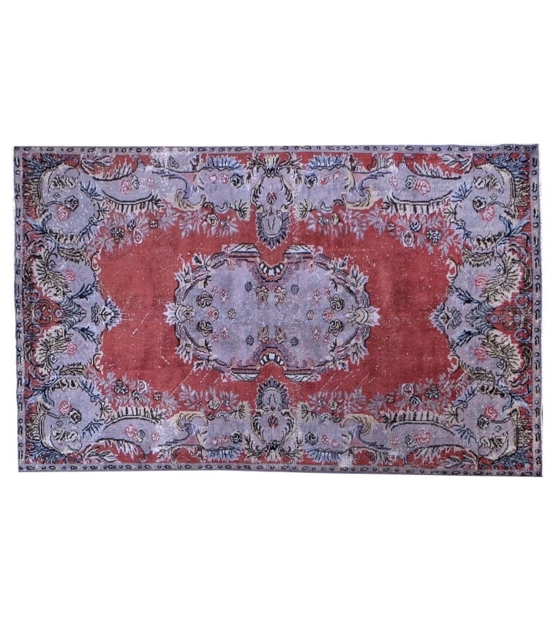 5'5X9'2 Feet ,  Copper Color Rug , Anatolian Antique Rug , Area Rug , Turkish Hand Made Rug , 164x280 Cm