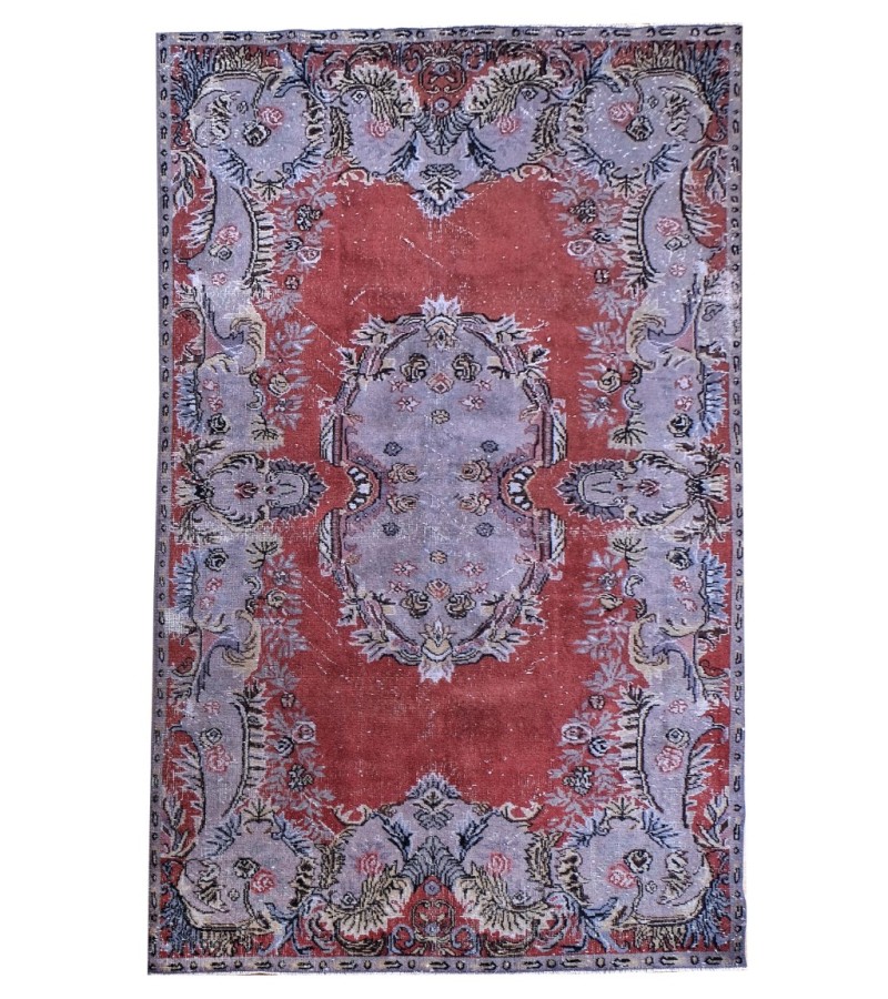 5'5X9'2 Feet ,  Copper Color Rug , Anatolian Antique Rug , Area Rug , Turkish Hand Made Rug , 164x280 Cm