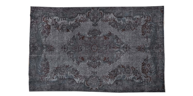 6x9 Feet , Gray  Color Rug , Hand KNotted Turkish Rug , Living Room Antique Rug , Anatolian Rug , 186x286 Cm