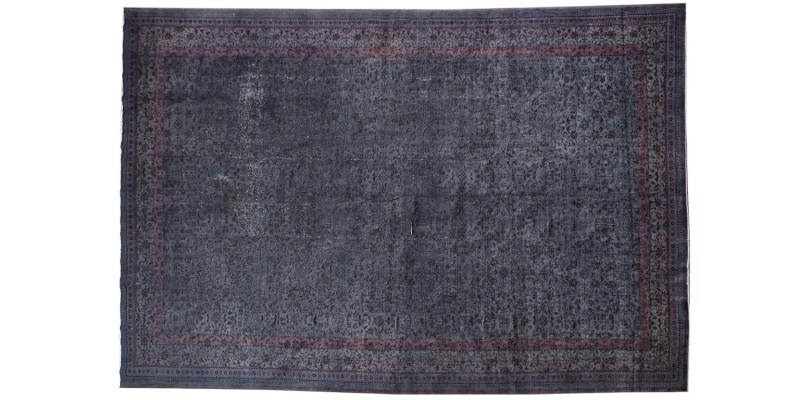 8'2x11'9 Feet ,  Oversize Turkish Rug , Hand Knotted Area Rug , Gray Color Vintage Rug , 247x358 Cm  Antique Rug