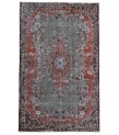 6'4X10''5 Feet, Large size Turkish Rug , Living Room Antique Rug , Brown in Gray color Rug , 60' old vintage Rug , 193x315 cm