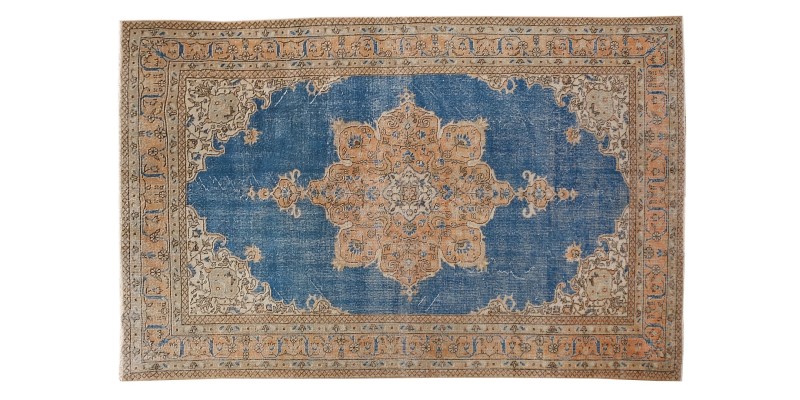6'11x10''10 Feet , oversize vintage rug , 7x11 handmade rug , turkish anatolian antique rug , Blue Color Rug , 210x329