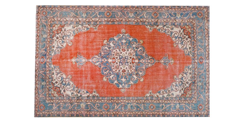 6'8x10'8 turkish area rug , 7x11 handmade wool rug , antique living room rug , red bedroom rug , hand knotted rug , 210x330 cm
