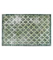 6'5x9'9'' green wool rug , 6x10 handmade rug , distressed rug , faded pastel color rug , large size bedroom rug , 194x296 cm , floral rug