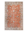 7'x9'5'' turkish vintage rug , handmade wool rug , antique distressed rug , 7x10 living room rug , large size brick color rug , 212x286 cm
