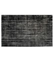 6'2x9'6'' black vintage rug , 6x10 handmade wool rug , distressed antique rug , faded rug , gift for her , turkish area rug , 192x295 cm