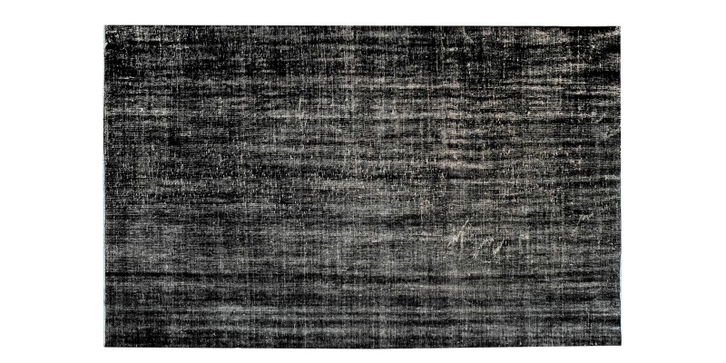 6'2x9'6'' black vintage rug , 6x10 handmade wool rug , distressed antique rug , faded rug , gift for her , turkish area rug , 192x295 cm
