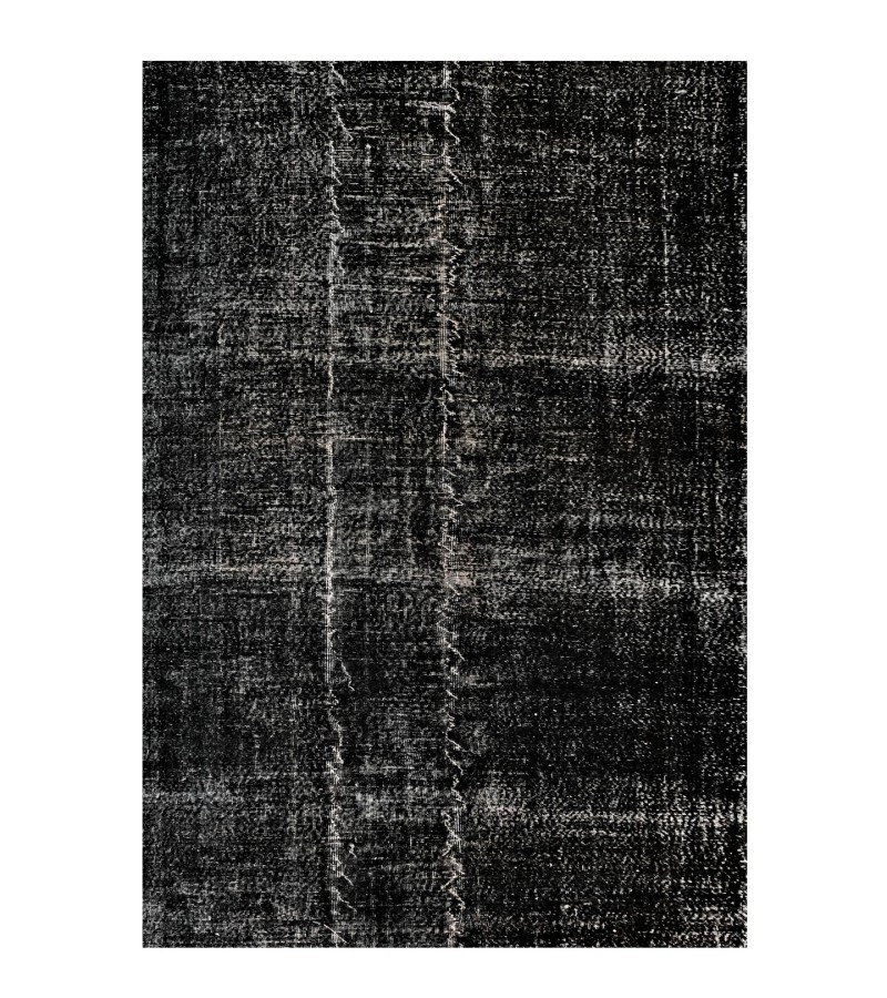 6'5x10'' large size rug , distressed antique rug , 7x10 living room rug , handmade wool rug , 6x10 black rug , 200x307 cm