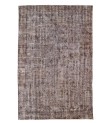 6'6x9'6 gray distressed rug , hand made wool rug , living room rug , kitchen rug , faded rug , muted rug , antique anatolian rug 204x294 cm