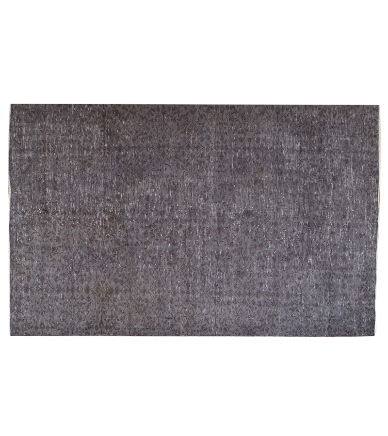 6x9 gray rug , antique handmade wool rug , 5'8x8'6 distressed rug , kitchen rug , faded rug , muted color rug , 177x265 cm