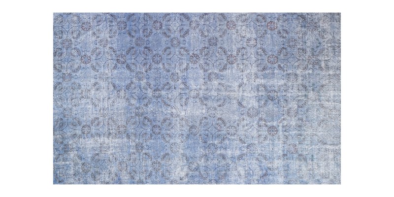 7x10 handmade rug , blue vintage rug , distressed rug , 6'8x10'1 anatolian area rug , hand knotted rug , 60'old Rug , 201x306 cm