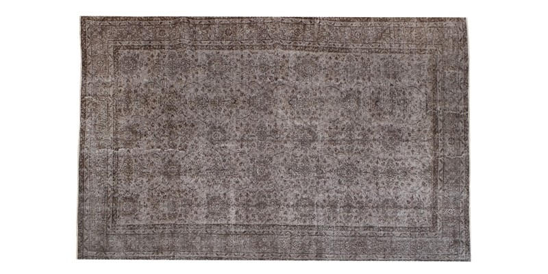 6x10 gray distressed rug , handmade wool rug , anatolian faded rug , turkish muted color rug , 6'4x9'11 living room rug , 192x300 cm