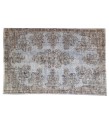 7x10 blue vintage rug, hand made wool rug , antique distressed rug 6'10x10'2 , turkish anatolian rug , muted color rug , faded rug , 206x306