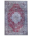6x10 purple rug , handmade wool rug , 6'3x9'8 distressed rug , turkish area rug , living room rug , faded rug , muted rug , 190x293 cm