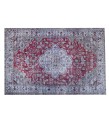 6x10 purple rug , handmade wool rug , 6'3x9'8 distressed rug , turkish area rug , living room rug , faded rug , muted rug , 190x293 cm