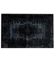 6x10 black rug , handmade wool rug , turkish distressed rug , 6'1x9'11 home decor vintage rug , 185x301 cm