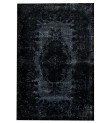 6x10 black rug , handmade wool rug , turkish distressed rug , 6'1x9'11 home decor vintage rug , 185x301 cm