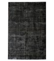 7x11 black deco rug , turkish distressed rug , handmade wool rug 6'7x10'8 , Rug For Bedroom , Bedroom Rug , Rugs For Living Room , 205x330