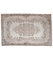 6x10 beige in brown rug , handmade wool rug , distressed rug , anatolian turkish rug , living room rug 6'4x10'3 , 193x312 cm