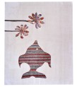 5'5x7'4 fish pattern carpet , custom handmade work , hemp rug , unique beauty , decoration work , custom made to order , 170x227 cm