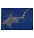4'4x6'3 shark pattern carpet , custom handmade work , hemp in wool rug , unique beauty, decoration work , custom made to order , 135x195 cm
