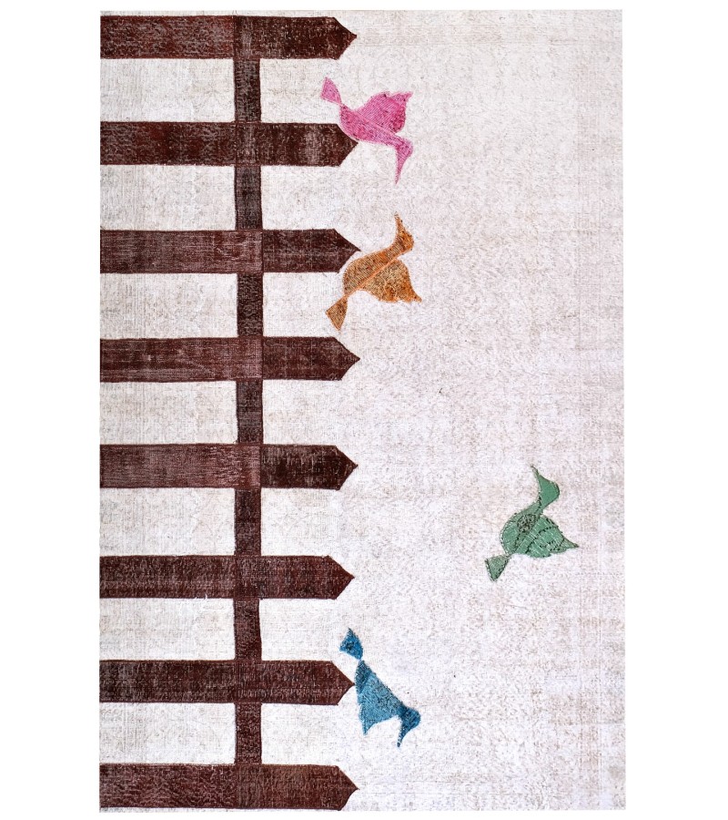 6x9 custom handmade work , hemp rug , unique beauty , decoration work , custom made to order , 192x283 cm