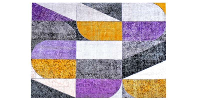 5'7x7'77 Geometric Custom Carpet , andmade work ,handmade wool rug , unique beauty , decoration work , custom made to order , 174x237 cm