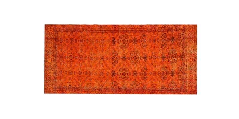 4x10 orange runner rug , Rugs For Bedroom , Wool Rug , Vintage Rug , Area Rug , Turkish Rug , Handmade Rug , farmhouse decor , 117x320 cm