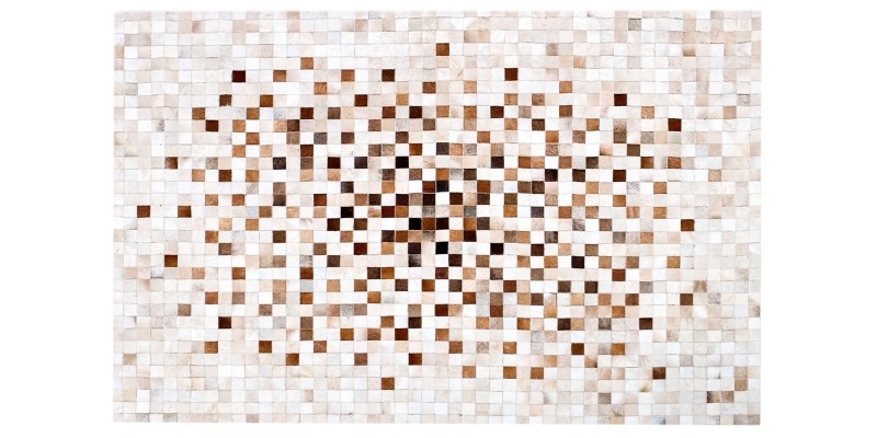 5'3x8'6 Handmade Natural Cowhide Rug /Real Hair-on Leather Patchwork Carpet /Home Decor Area Rug /Hallway or Door Runner /Interior Floor Rug