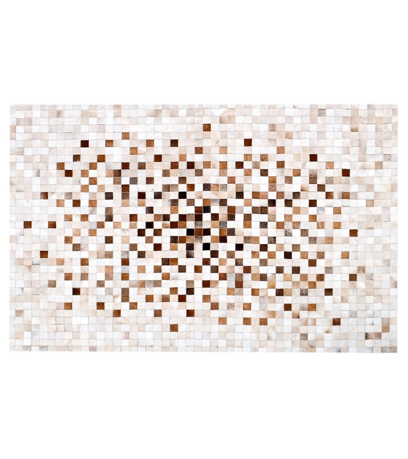 5'3x8'6 Handmade Natural Cowhide Rug /Real Hair-on Leather Patchwork Carpet /Home Decor Area Rug /Hallway or Door Runner /Interior Floor Rug