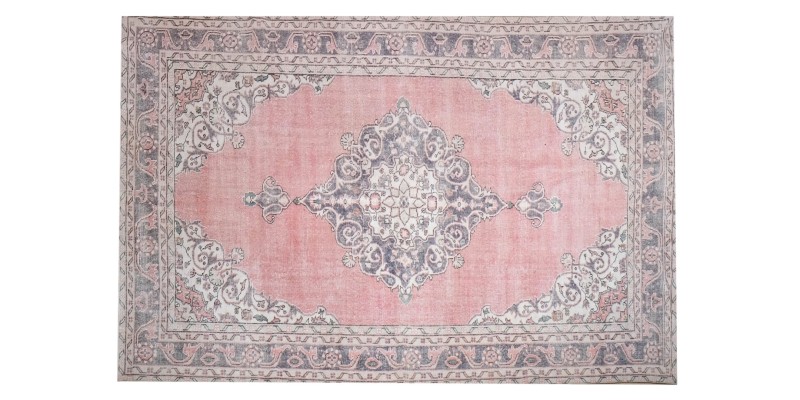 7x11 handmade wool rug , turkish vintage rug , 6'8'x10'9'' anatolian rug , living room rug , distressed rug , pastel color rug , 203x335 cm