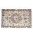 7x11 distressed rug , handmade wool rug 6'5x11'1 turkish vintage rug , large size area rug , hand knotted rug , 193x336 cm brown in beige