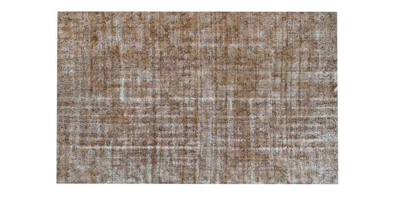 7x10 brown wool rug , antique oushak rug, 6'8x10'1'' turkish rug , living room rug , beige hand knotted rug , bedroom rug , 209x305 cm