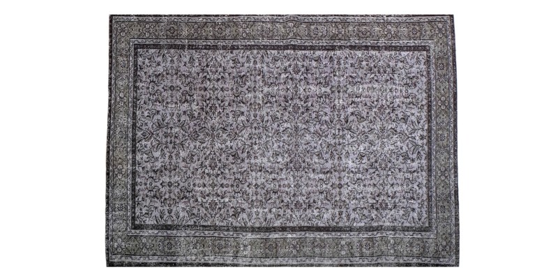 5.9X9.7 Feet Gray Color rug , Living Room Vintage Rug, 6x10 Floral Pattern Rug , handmade wool rug , turkish rug , antique rug 182x298 cm