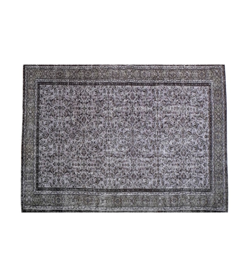 5.9X9.7 Feet Gray Color rug , Living Room Vintage Rug, 6x10 Floral Pattern Rug , handmade wool rug , turkish rug , antique rug 182x298 cm