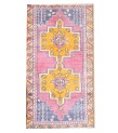 4x8 handmade wool rug , kicthen runner rug , turkish distressed rug , anatolian rug , hand knotted 60'old Rug , 123x250 cm