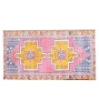 4x8 handmade wool rug , kicthen runner rug , turkish distressed rug , anatolian rug , hand knotted 60'old Rug , 123x250 cm