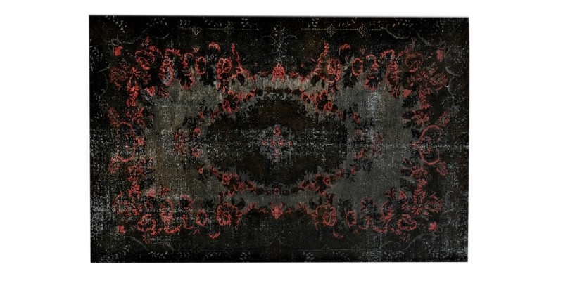6'1x8'5 Feet , Black Rug , 6x9 handmade Rug , Bohemian Rug , Handmade Rug , Turkish Rug , Area Rug , Vintage Rug , Wool Rug , 185x260 cm