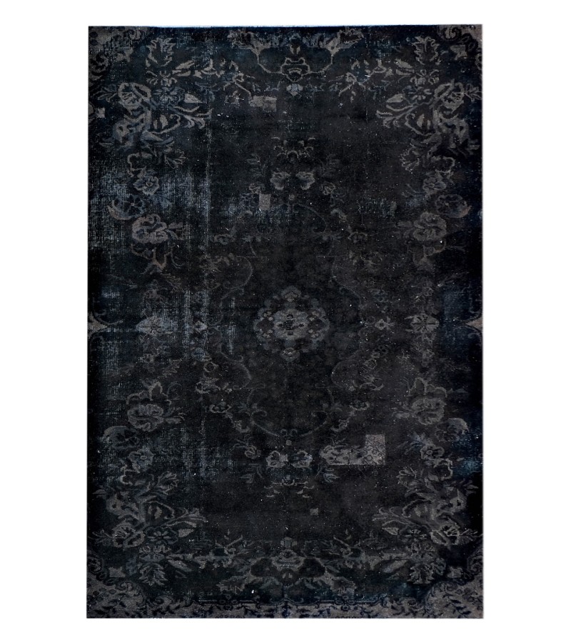 5x9 black wool rug , turkish handmade rug , distressed rug , 5'4x8'5 Bedroom Rug , Rugs For Living Room ,Floor Rugs , Home Decor 167x260