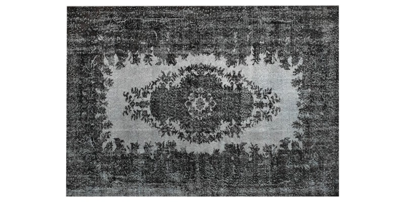 5'9x9'4 Feet , anthracite in Gray color Rug , 6x9 handmade Rug , Handmade Rug, Turkish Rug, Area Rug , Vintage Rug , Wool Rug , 175x282 cm