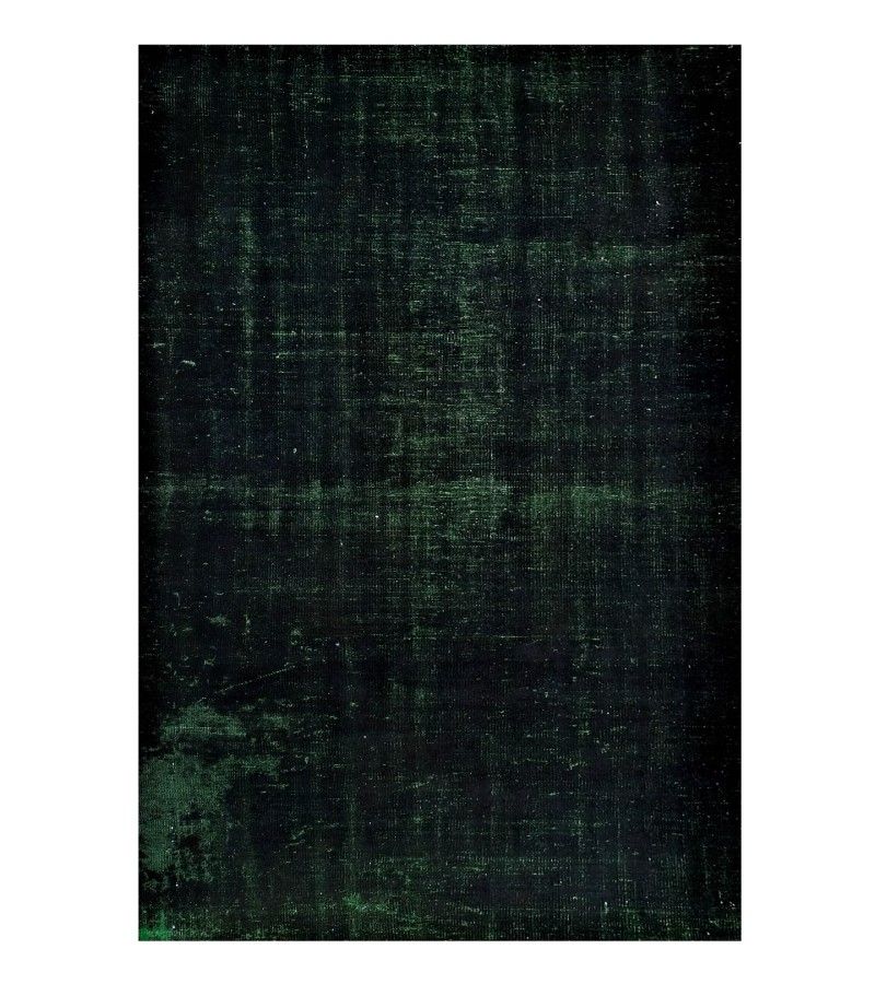 5x9 black in dark green wool rug , turkish handmade rug , distressed rug , 5'2x8'6 Rugs For Living Room ,Floor Rugs , Home Decor 156x258