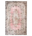 7x10 handmade wool rug , turkish vintage rug , 6'5'x9'11'' anatolian rug , living room rug , distressed rug , pastel color rug , 195x303 cm