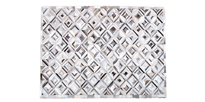 5x8 Handmade Natural Cowhide Rug / Real Hair-on Leather Patchwork Carpet / Home Decor Area Rug / Hallway or Door Runner / Interior Floor Rug