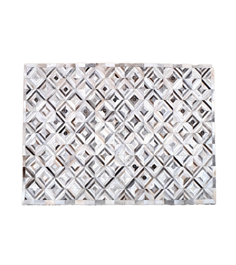 5x8 Handmade Natural Cowhide Rug / Real Hair-on Leather Patchwork Carpet / Home Decor Area Rug / Hallway or Door Runner / Interior Floor Rug