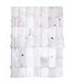 Handmade 100% Genuine Goatskin Rug, Patchwork Goatskin Area Rug, White Hair on Leather Rug, Natural leather Rug, Area Rug 10