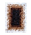 5'3x7'6 Handmade Natural Cowhide Rug / Real Hair-on Leather Patchwork Carpet / Home Decor Area Rug / Hallway or Door Runner / Floor Rug