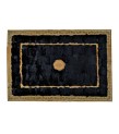 Black and Gold Plush Rug, Black Faux Leather Area Rug, Black and Gold Carpet, Black Plush Living Room Rug, Plush Rug, Black Gold Area Rug
