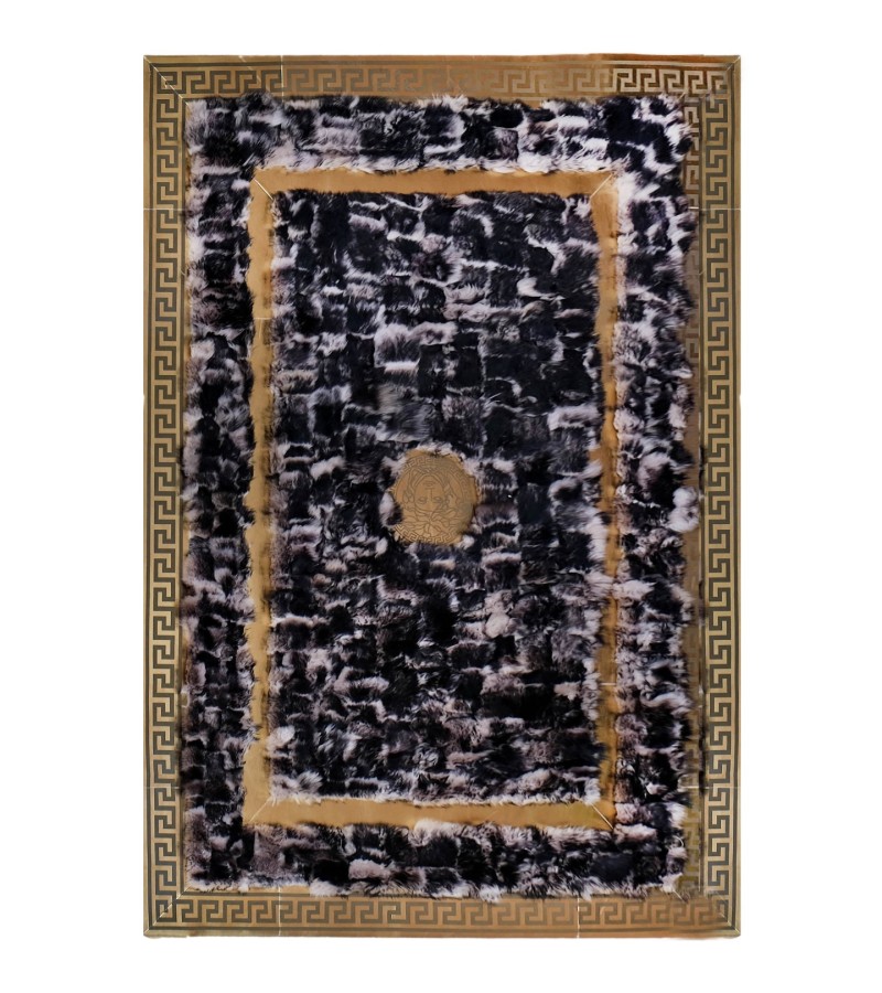 Silver and Gray Natural Sheepskin Rug, Area Rug 8 x 11 feet,Large Decorative Carpet For Living Room, Toscana Sheepskin Carpet,Unique Carpet,