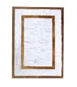 Handmade 100% Genuine Goatskin Rug, Patchwork Goatskin Area Rug, White Hair on Leather Rug, Natural leather Rug, Area Rug 10
