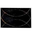 Black and Gold Plush Rug, Black Faux Leather Area Rug, Black and Gold Carpet, Black Plush Living Room Rug, Plush Rug, Black Gold Area Rug